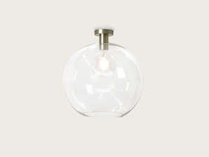 Pendant Lighting: Fixed Fergus with Apothecary 40cm Round Glass Shade