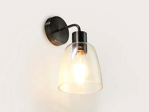 Wall Lights: Fergus Wall Light with 14cm Glass Cloche