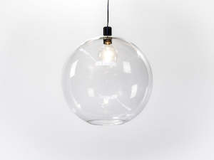 Apothecary Collection: Apothecary 50cm Round Glass Fergus Pendant