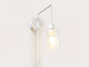 Frankie Swing Arm Wall Light with Indie Small Glass Shade