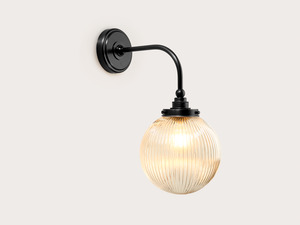 Arthur Long Arm Wall Light with 20cm Alfie Glass Shade