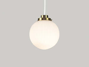 Opal Glass: Alfie 20cm Opal Glass Fergus Pendant