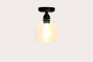 Fixed Arthur with 14cm Glass Cloche Shade
