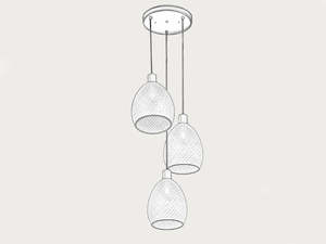 Sage Three Pendant Round Cluster