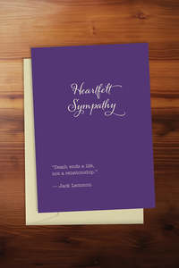 Greeting Cards: Heartfelt Sympathy Violet Card