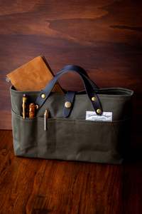 Paraffin Canvas Mini Bag - Khaki