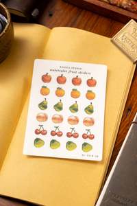 Watercolor Fruit Stickers