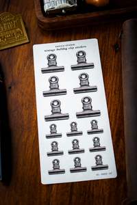 Vintage Bulldog Clip Stickers