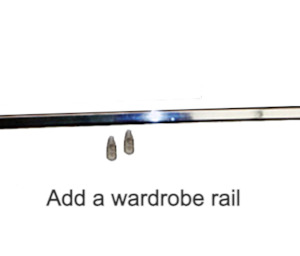 Products: U Can Stack Wardrobe Rail 600W (incl ends) (UC6R) Mr Shelf