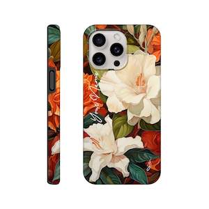 Phone Cases: Tough case - Gardenias and Orange - PERSONALIZED