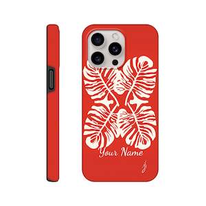 Tough case - Red Monstera - PERSONALIZED