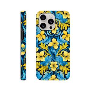 Phone Cases: Tough case - Blue and Yellow Alamanda