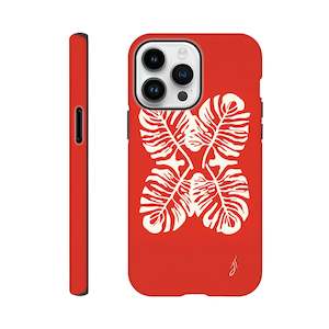 Tough case - Red Monstera