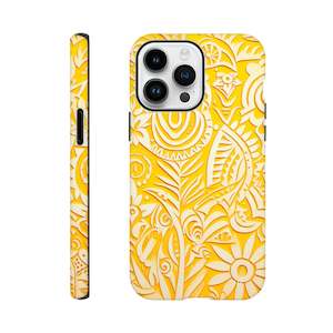 Tough case - Yellow Block Print Board