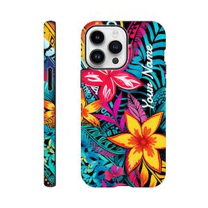 Phone Cases: Tough case - Pasifika Carving - PERSONALIZED