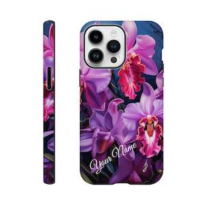 Phone Cases: Tough case - Purple Cattleya - PERSONALIZED