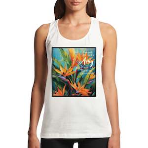 Affirmation Wear: Performance Womens Tank Top - Looking Gooood - PERSONALIZED