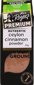 Herbs Spices: Mrs Rogers ECO Premium Ground Cinnamon - Ceylon 25g