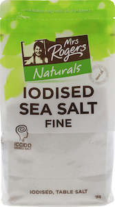 Salt Pepper: Mrs Rogers Iodised Sea Salt Fine 1kg Bag