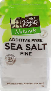 Salt Pepper: Mrs Rogers Additive Free Sea Salt Fine 1kg Bag