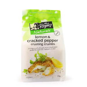 Salt Pepper: Mrs Rogers Naturals Lemon & Cracked Pepper Crusting Crumb 170g