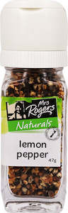 Mrs Rogers Naturals Lemon Pepper  Grinder 47g
