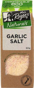 Flavoured Salt Pepper: Mrs Rogers ECO Naturals Garlic Salt 80g