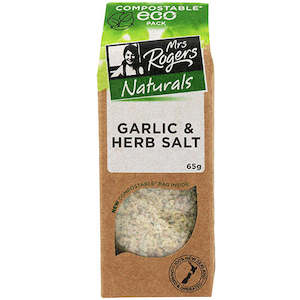 Mrs Rogers ECO Naturals Garlic & Herb Salt 65g