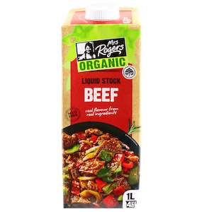 Stocks: Mrs Rogers Organic Beef Liquid Stock 1l
