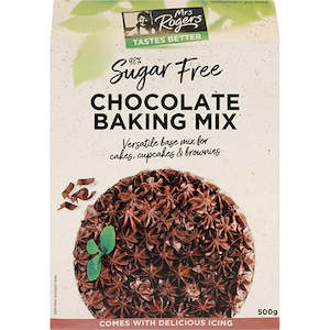 Chocolate Cocoa: Mrs Rogers Bases 98% Sugar Free Chocolate Baking Mix 500g