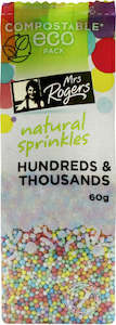 Spice Blends: Mrs Rogers Natural Hundreds & Thousands Sprinkles 60g