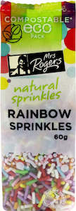 Icing Sprinkles 1: Mrs Rogers Natural Rainbow Sprinkles 60g