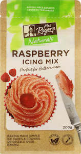 Icing Sprinkles 1: Mrs Rogers Naturals Raspberry Icing Mix 200g