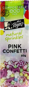 Mrs Rogers Natural  Pink Confetti Sprinkles 50g