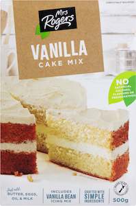Baking Mixes: Mrs Rogers Vanilla Cake Baking Mix 500g