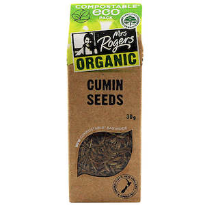 Organic Herbs Spices: Mrs Rogers ECO Organic Cumin Seeds 30g