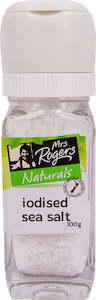 Small Grinder: Mrs Rogers Naturals Iodised Sea Salt Grinder  100g