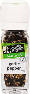 Mrs Rogers Naturals Garlic Pepper Grinder 49g