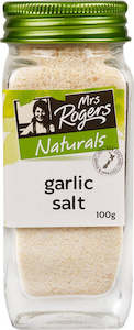 Glass Shaker: Mrs Rogers Naturals Garlic Salt Shaker 100g