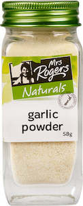 Glass Shaker: Mrs Rogers Naturals Garlic Powder Shaker 58g