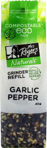Mrs Rogers Naturals Grinder Refill Garlic & Pepper 49g