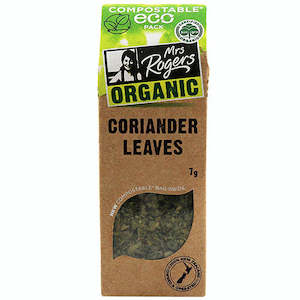 Coriander: Mrs Rogers ECO Organic Coriander Leaves 7g