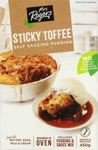 Baking Mixes: Mrs Rogers Sticky Toffee Self Saucing Pudding Mix 450g