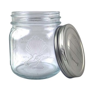 GoodLife 500ml Glass Preserving Jars with Pop Top Screw on Lid - Pack of 6