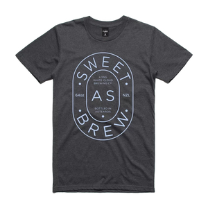 Sweet As Brew Mens T-Shirt - Asphalt - Mr Vintage New Zealand