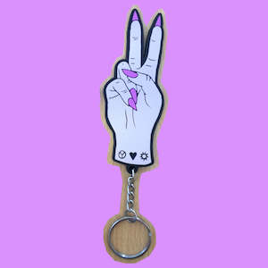 Accessories: Mostly Peace and Love Key Ring