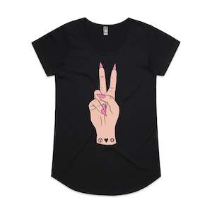 Mostly Peace & Love Scoop Neck Tee