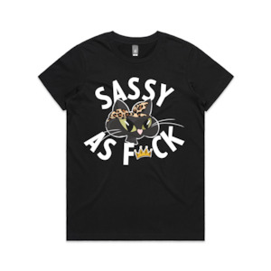 Sassy as F*ck Cartoon Cat Women's Tee