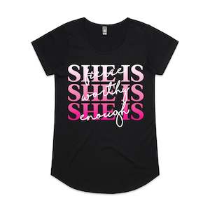 She is Enough Scoop Neck Ladies Tee
