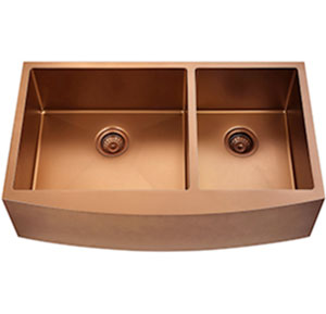 Brushed copper undermount laundry sink - Ms Wila Kitchens & Bathrooms